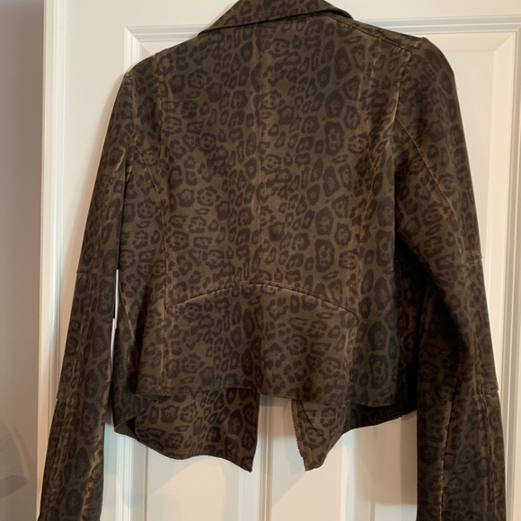 Marrakech Faux Suede Animal Print Moto Jacket - Picture 3 of 3
